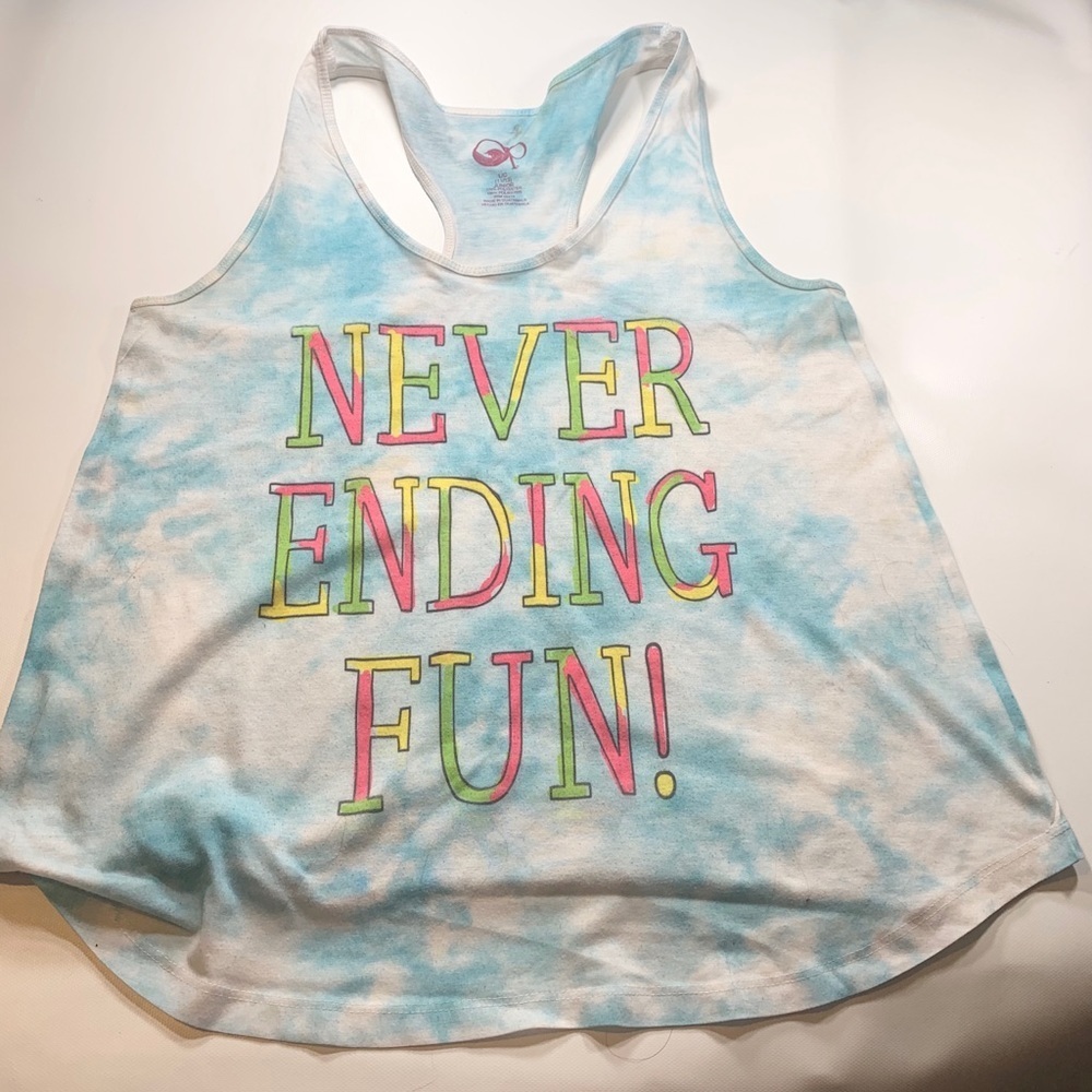 OP | Tie Dye Tank Top Neon Vintage NEVER Ending 90’s 80’s - Picture 4 of 6